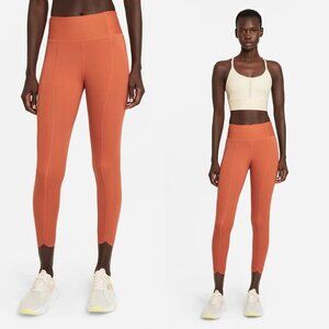 Nike One Luxe Icon Clash High Rise Orange Leggings Crop Size Small 2021 Athletic